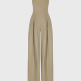 Llona - Elegantní plátěný overal bez rukávů