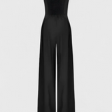 Llona - Elegantní plátěný overal bez rukávů