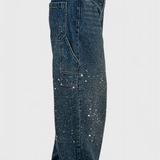 Dariya - Džíny cargo s balónovým střihem, s leskem a aplikacemi z kamínků