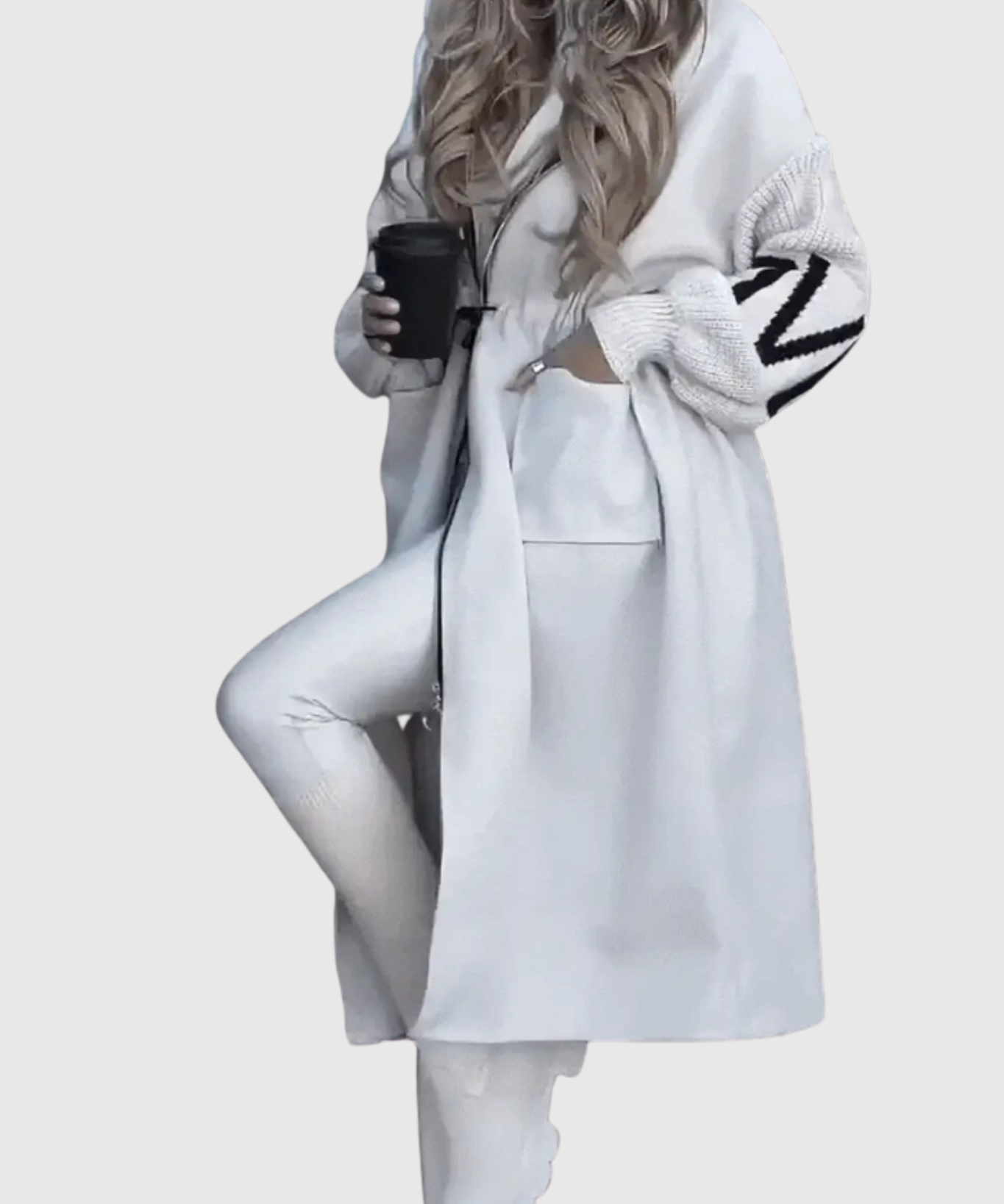 Monika - Elegantní Kapucňový Kabát