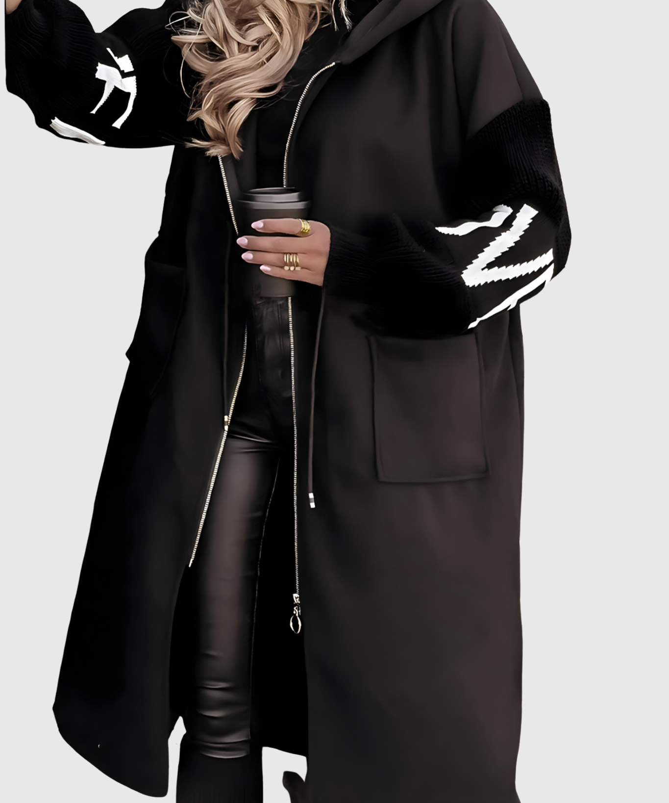 Monika - Elegantní Kapucňový Kabát