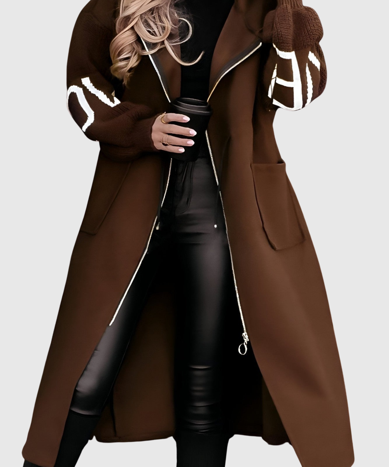 Monika - Elegantní Kapucňový Kabát
