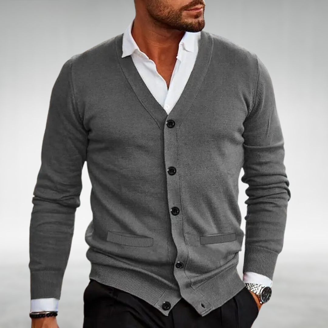Jason - KLASICKÝ PÁNSKÝ CARDIGAN S POHODLÍM A VŠESTRANNOSTÍ