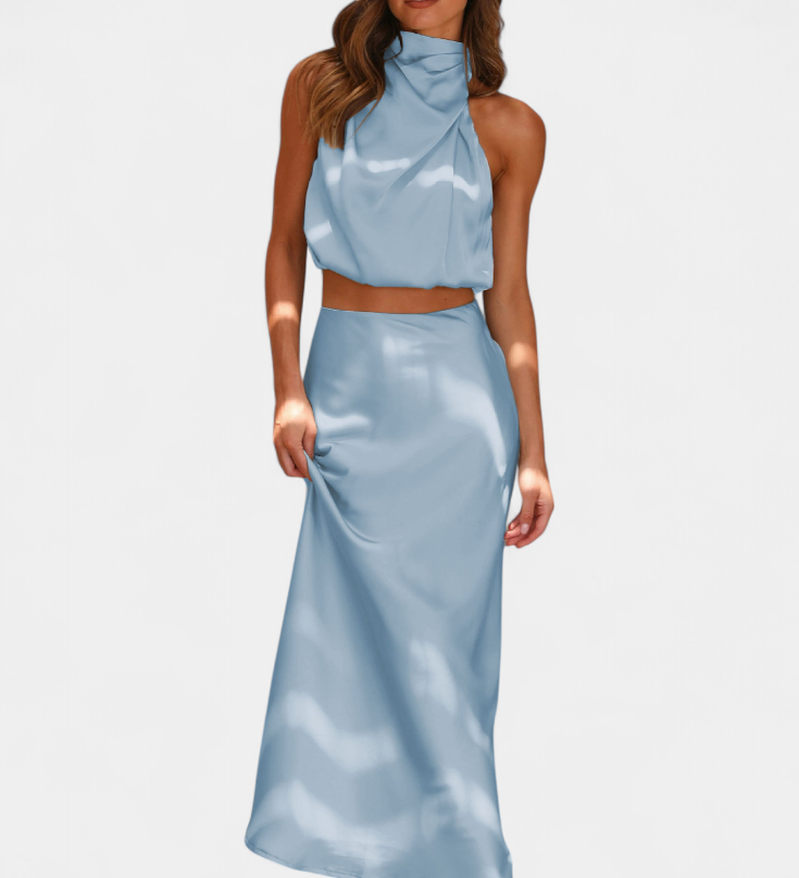 Hanna - Set s drapovanou sukní bez zad