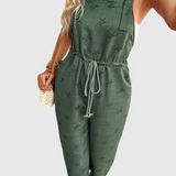 Bianca - Dlouhý overál volného střihu s potiskem hvězd