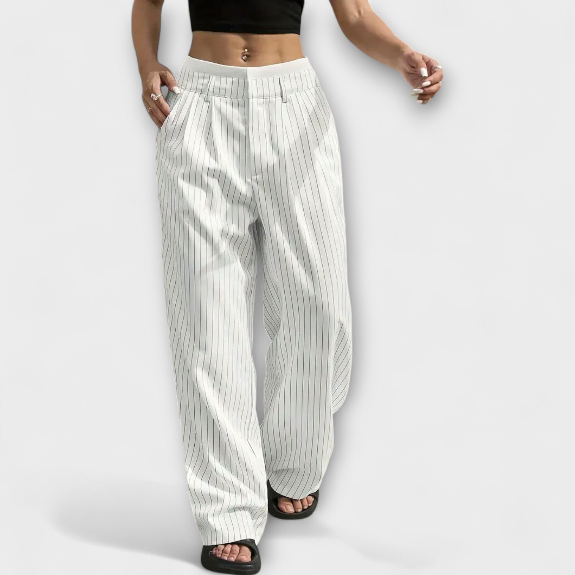 Camilla – Dámské pruhované kalhoty