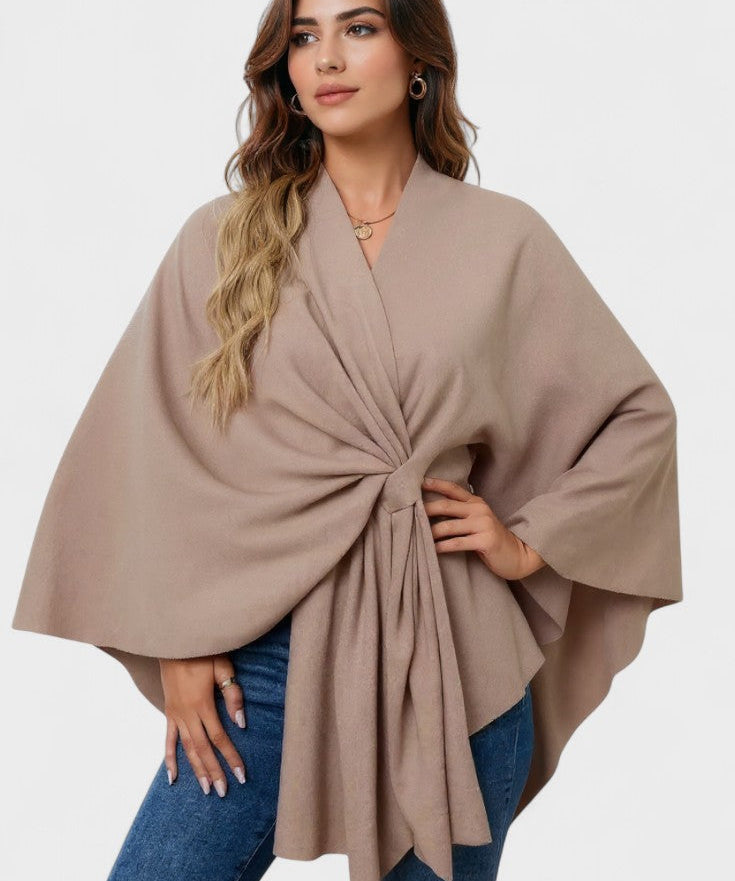 Yvette - Elegantní Draperet Pončo