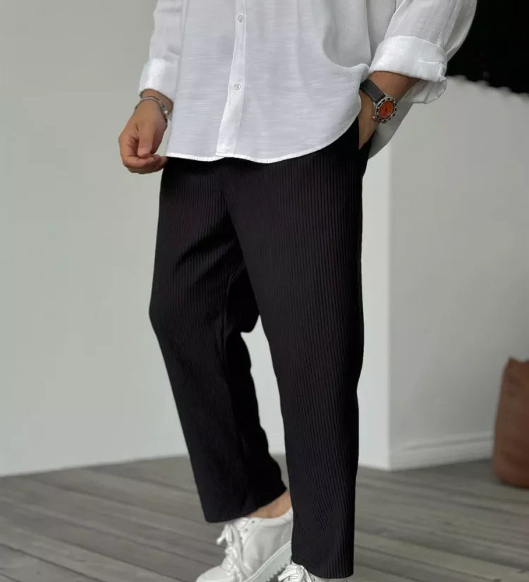 Freddie | Elegantní žebrované kalhoty