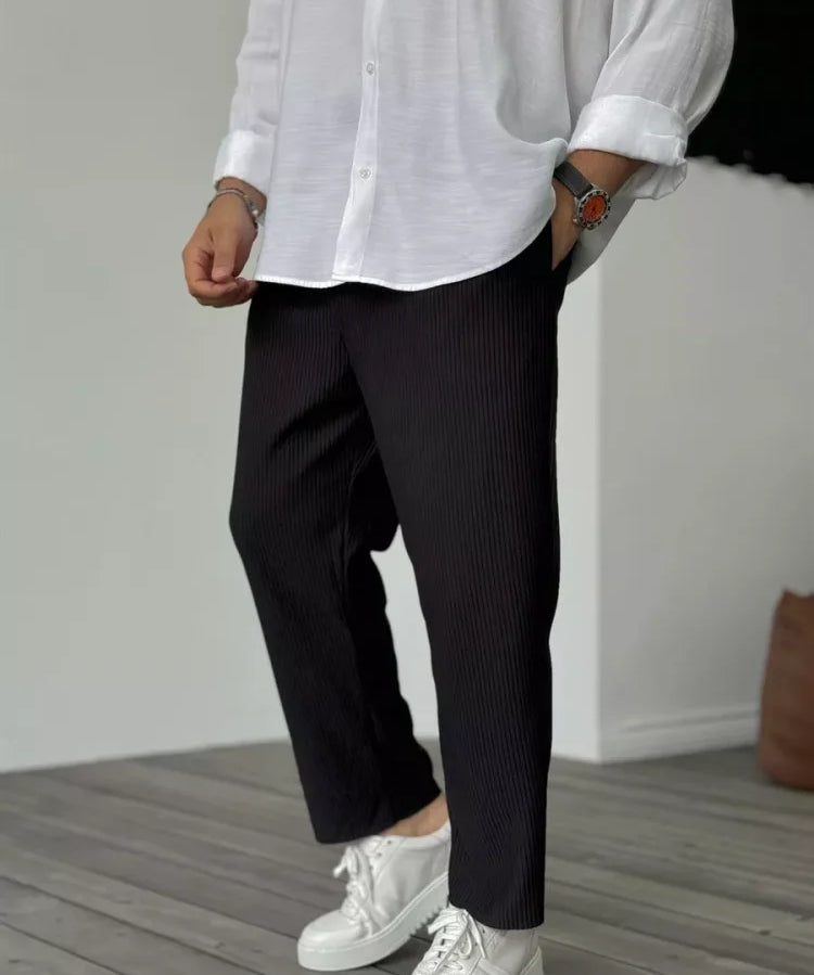 Freddie - Elegantní ribované kalhoty