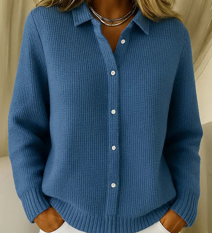 Isabel - Světr s knoflíky a límcem 