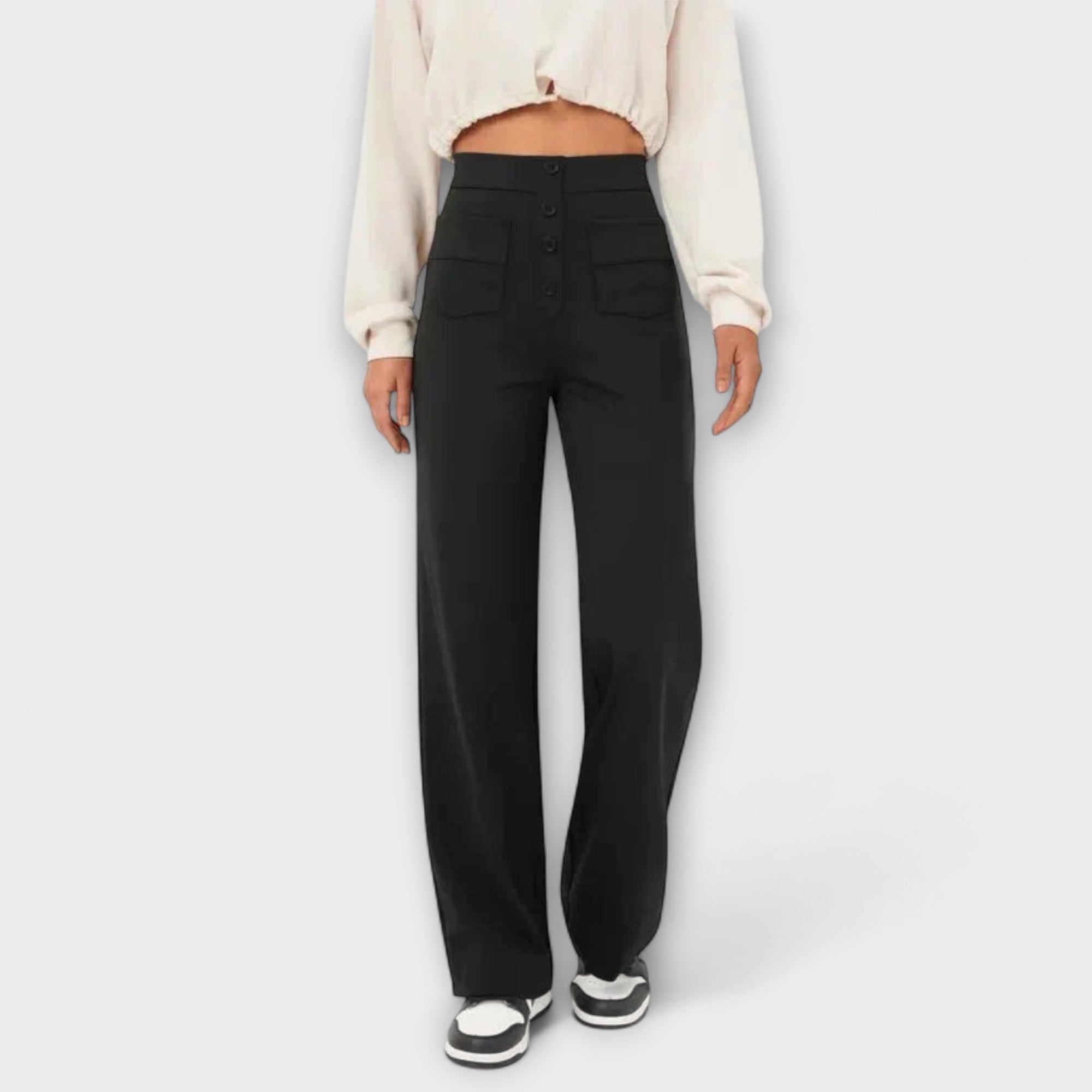 Alice – elastické volnočasové kalhoty s vysokým pasem