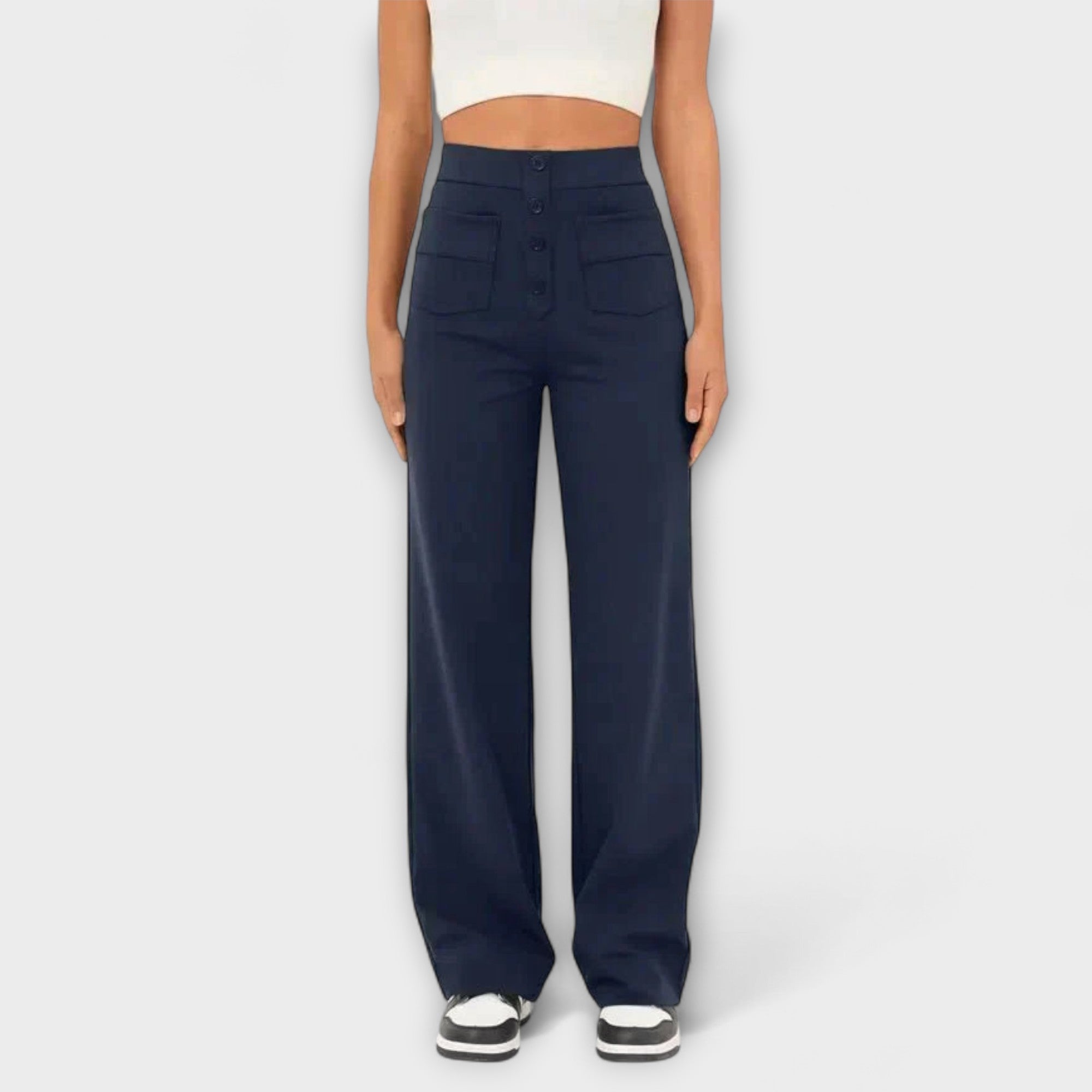 Alice – elastické volnočasové kalhoty s vysokým pasem