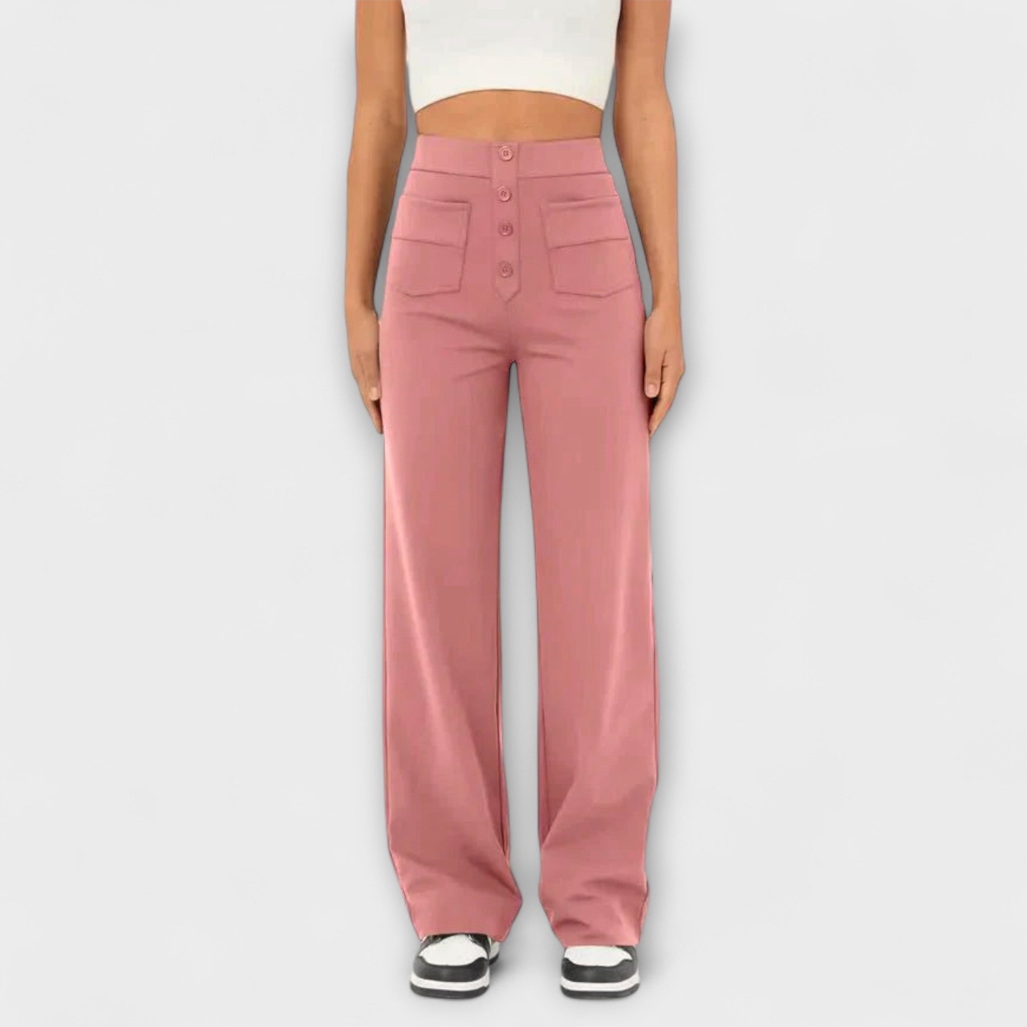 Alice – elastické volnočasové kalhoty s vysokým pasem