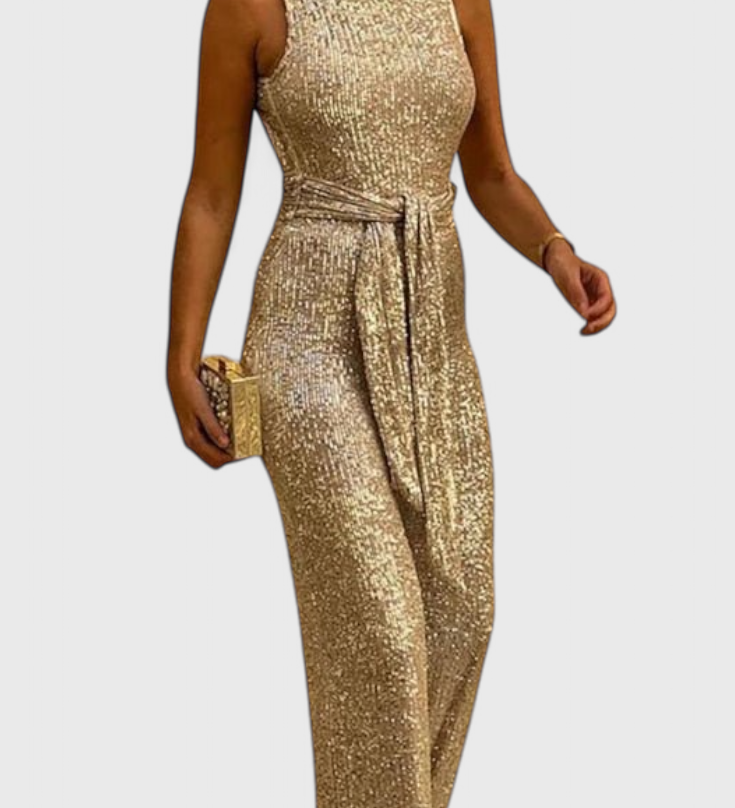 Adele - Flitrový overal s nastavitelným pasem