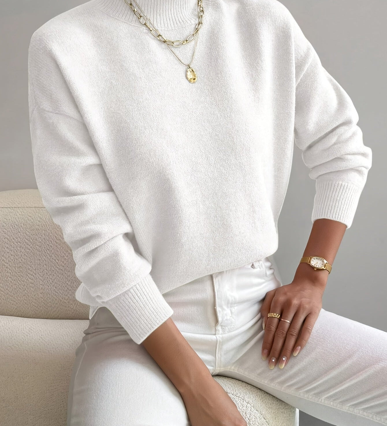 Maria - Elegantní a teplý svetr s vysokým límcem