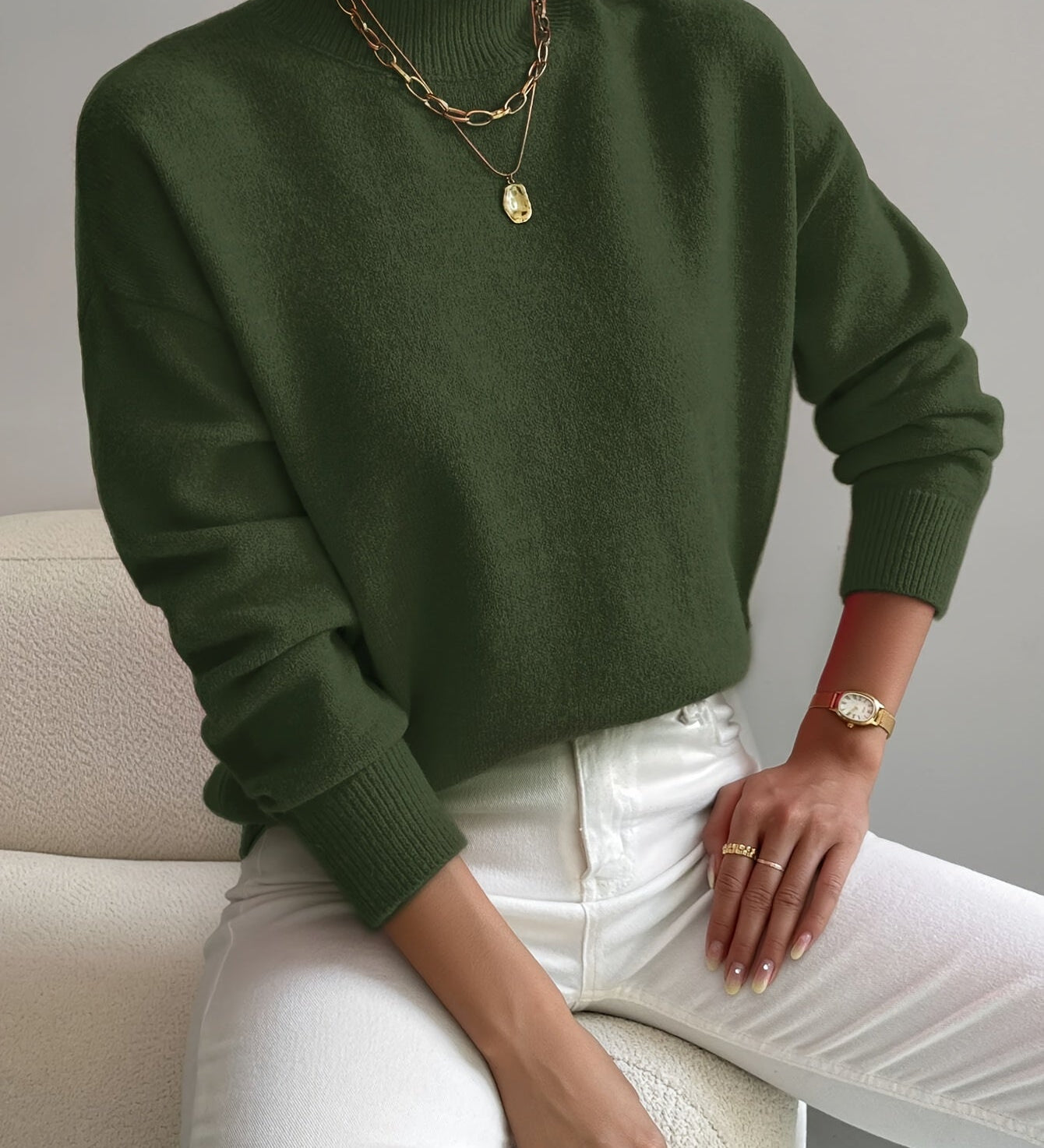 Maria - Elegantní a teplý svetr s vysokým límcem