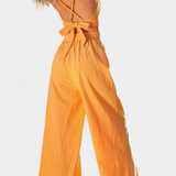 Valentina - Souprava krajková vesta s otevřeným zadním dílem a široké kalhoty