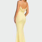 Michaela - Šaty z hedvábí s odhalenými zády